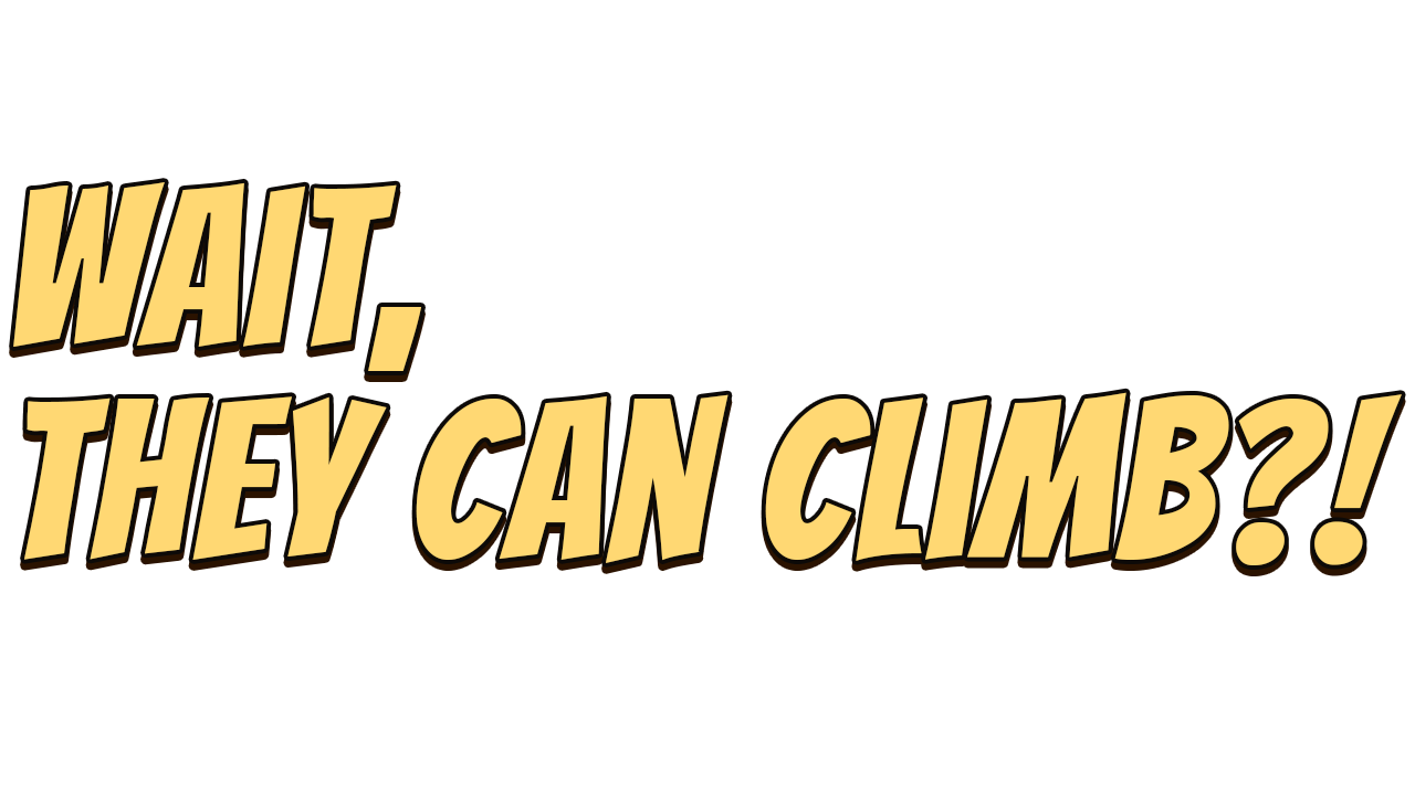 Official Wait, They Can Climb?! game logo in PNG format with transparent background